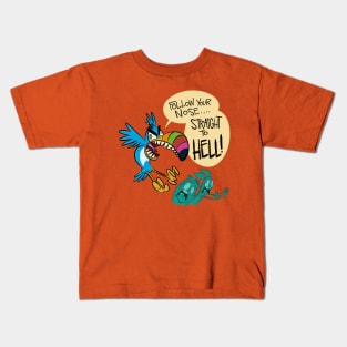 Cursed Tropical Bird Cereal Mascot Kids T-Shirt